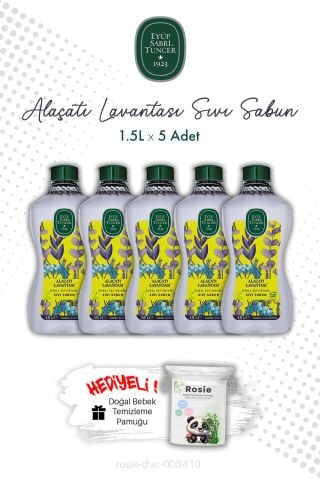 Alaçatı Lavantası X5 1.5L Sıvı Sabun ve ROSIE