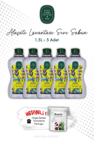 Alaçatı Lavantası X5 1.5L Sıvı Sabun ve ROSIE