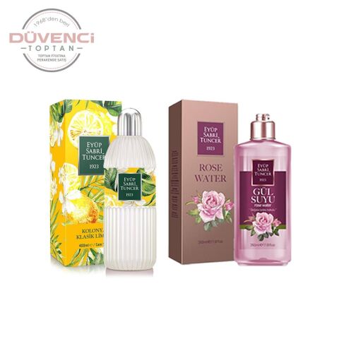 Eyüp Sabri Tuncer Klasik Limon Cam 400 ml, Gül Suyu 350 ml