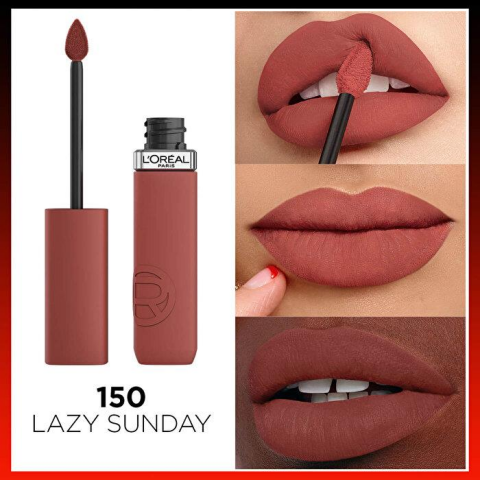 3 Adet Loreal Paris Infaillible Matte Likit Mat Ruj - 150 Lazy Sunday ve ROSIE Pamuk