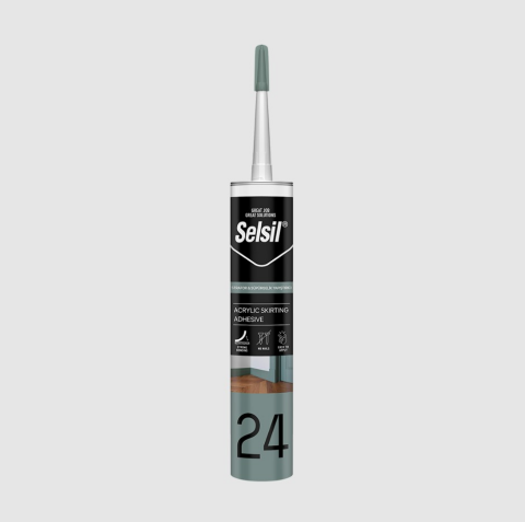 Selsil Strafor & Süpürgelik Yapıştırıcı Silikon, 300 ml - Beyaz