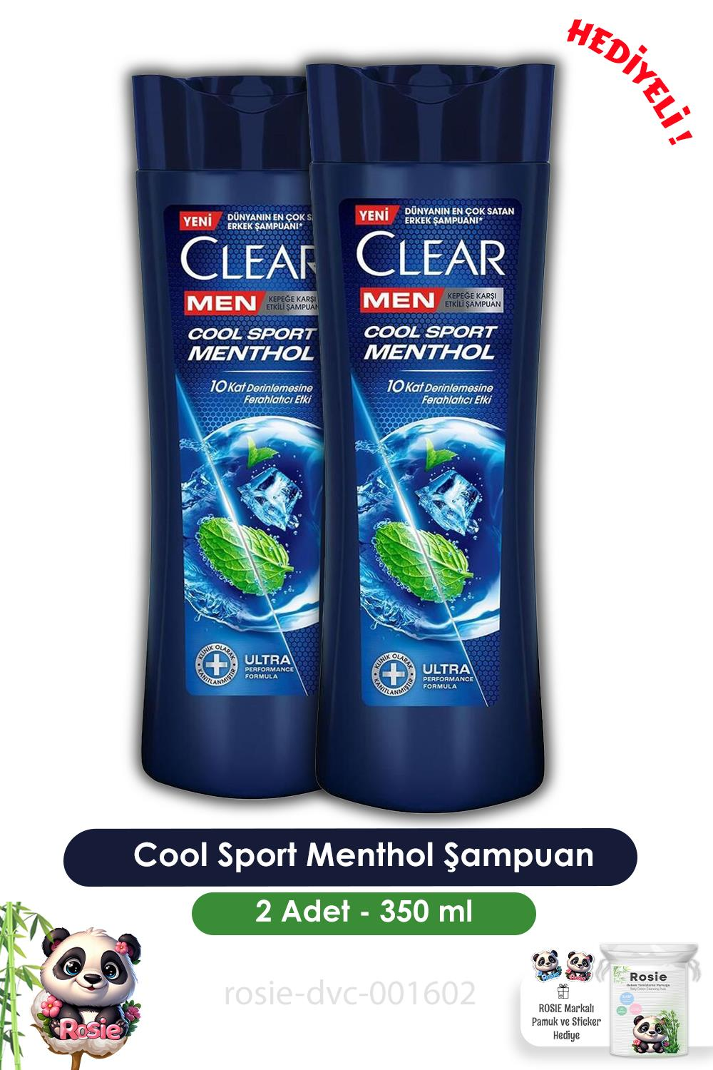 Clear Men 2'li Cool Sport Menthol Şampuan 350 ml ve ROSIE