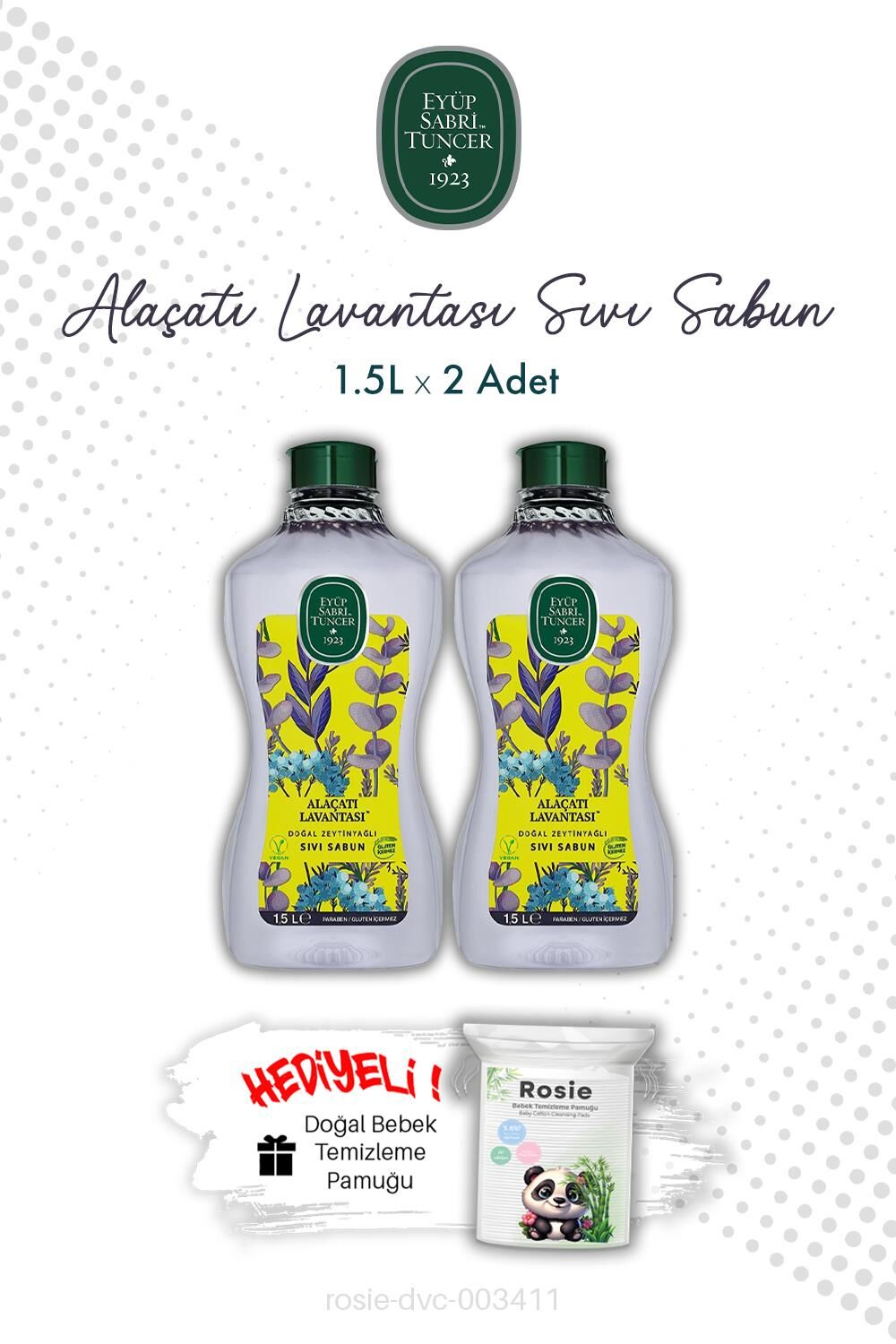 Alaçatı Lavantası 1.5L Sıvı Sabun X2 ve ROSIE