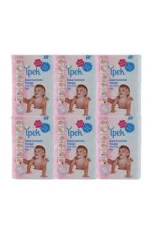 İpek Bebek Temizleme Pamuğu 60'lı x 6 Paket