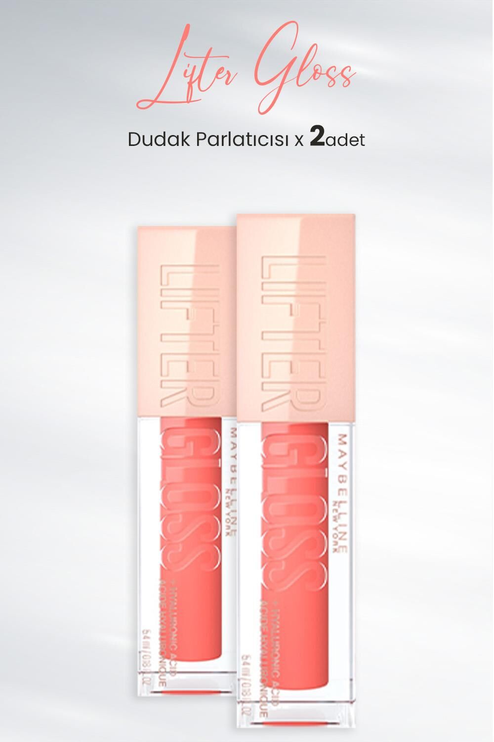 Maybelline New York Lifter Gloss Dudak Parlatıcısı 22 Peach Ring x 2 Adet