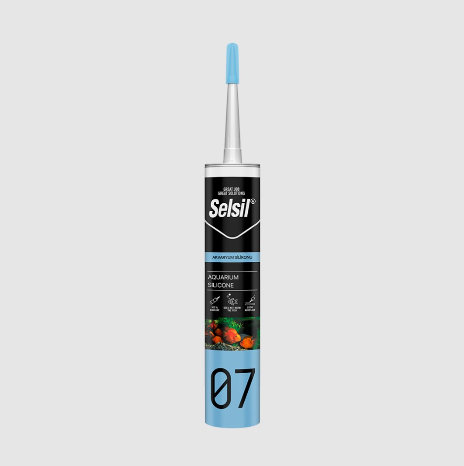 Selsil Akvaryum Silikonu, 280 ml - Şeffaf