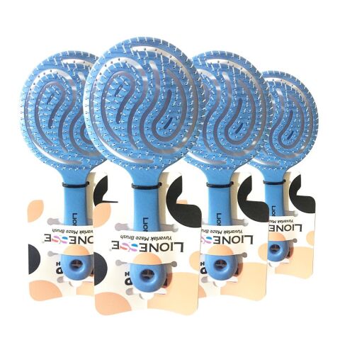 Tarko Lionesse Saç Fırçası Yuvarlak Mavi x 4