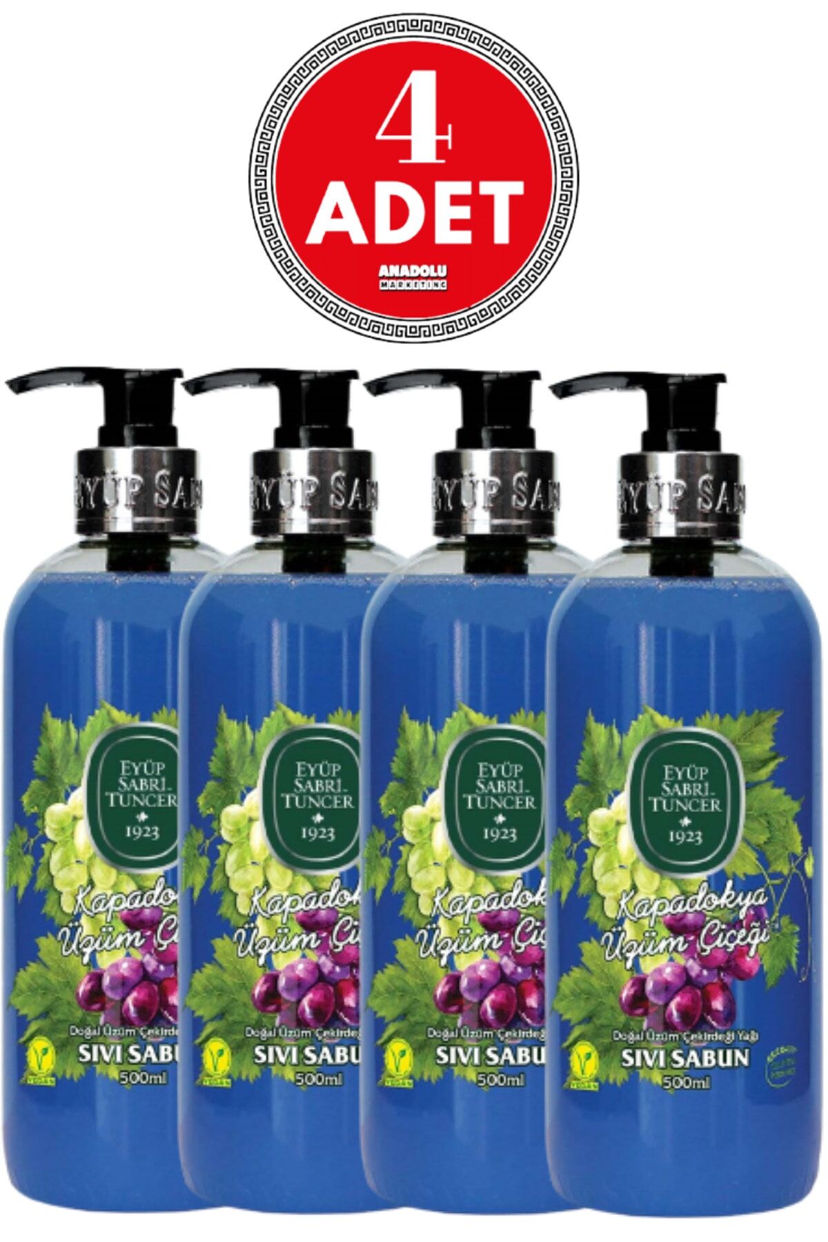Eyüp Sabri Tuncer Kapadokya Üzüm Çiçeği Sıvı Sabun 500 ml x 4 Adet