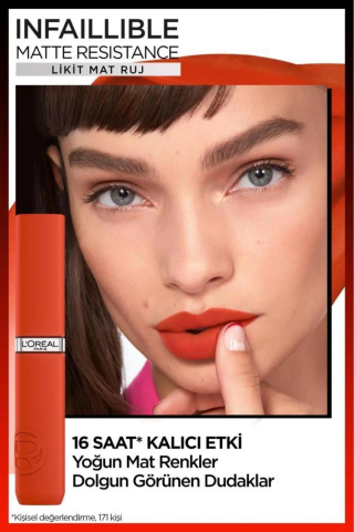 3 Adet Loreal Paris Infaillible Matte Resistance Likit Mat Ruj - 120 Major Crush ve ROSIE