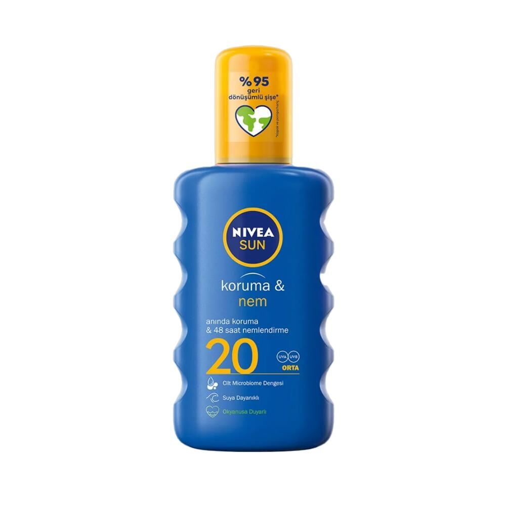 Nivea Sun SPF20 Güneş Koruyucu & 48 Nemlendirici Güneş Kremi Sprey 200 ml