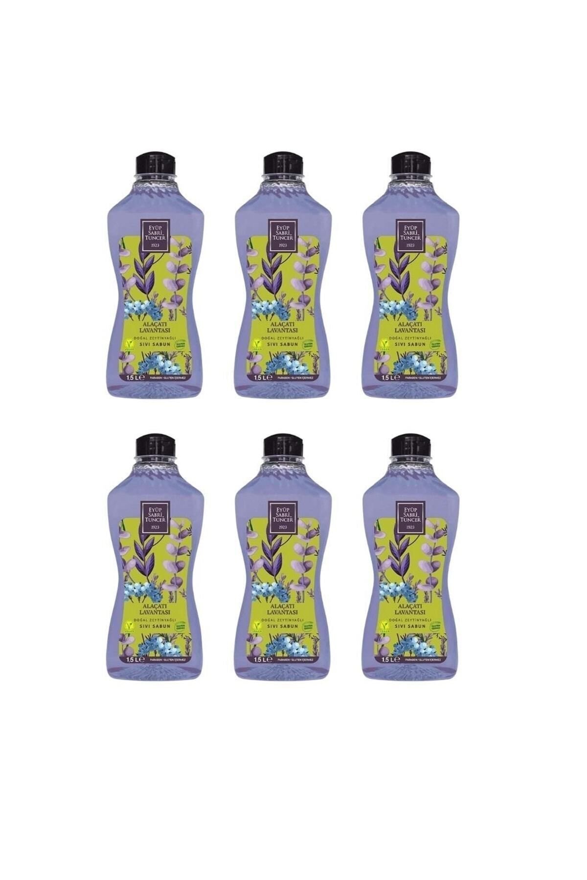 Alaçatı Lavantası 1,5lt Sıvı Sabun Doğal Zeytinyağlı X6