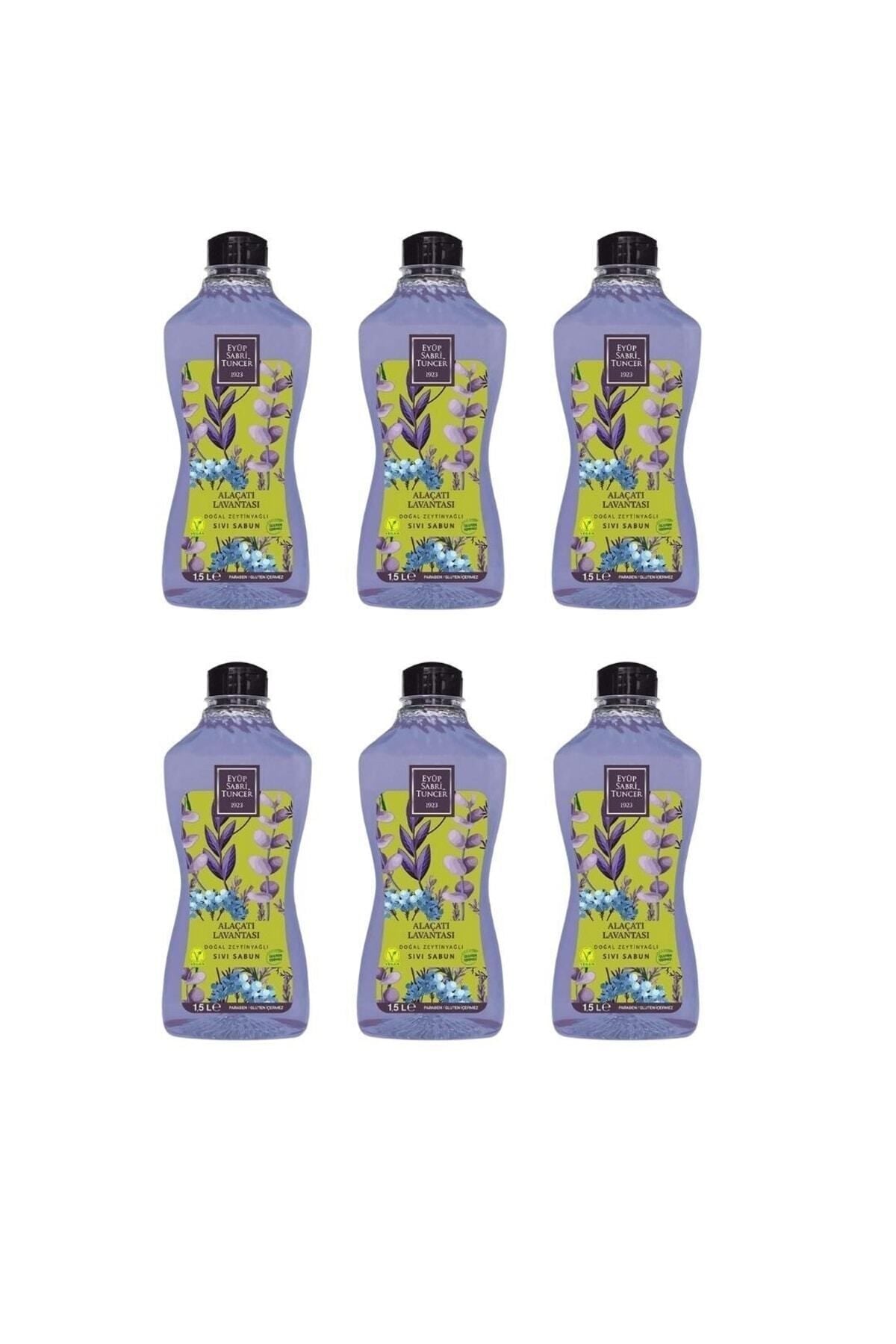 Alaçatı Lavantası 1,5lt Sıvı Sabun Doğal Zeytinyağlı X6