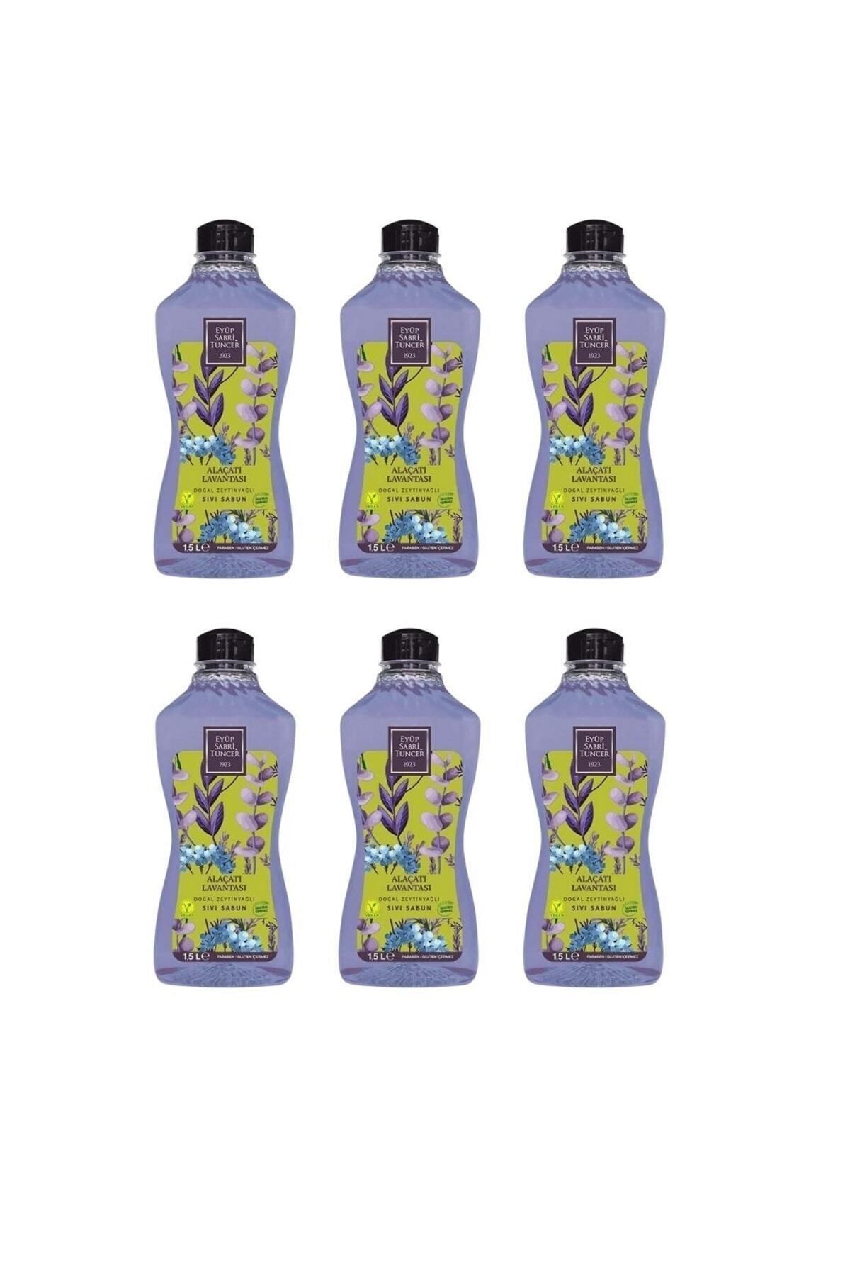 Alaçatı Lavantası 1,5lt Sıvı Sabun Doğal Zeytinyağlı X6