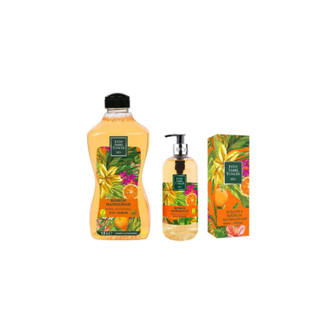 Eyüp Sabri Tuncer Bodrum Mandalinası Seti 3 Çeşit, 1500 ML ve 500 ML Sıvı Sabun, 400 ML Kolonya