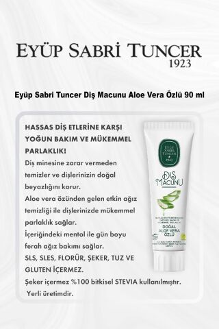 Eyüp Sabri Tuncer Diş Macunu Aloe Vera Özlü 90 ml 5 Al 4 Öde ve Rosie Pamuk