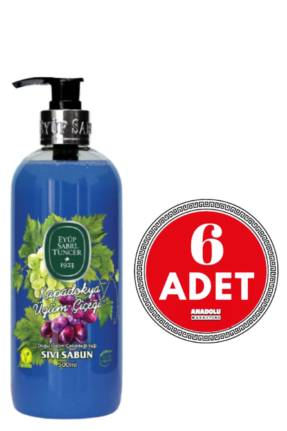 Eyüp Sabri Tuncer Kapadokya Üzüm Çiçeği Sıvı Sabun 500 ml x 6 Adet