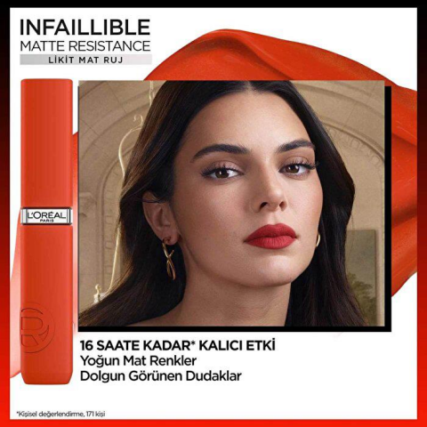 Loreal Paris 3 Adet Infaillible Matte Likit Mat Ruj - 210 Tropical Vacay ve ROSIE