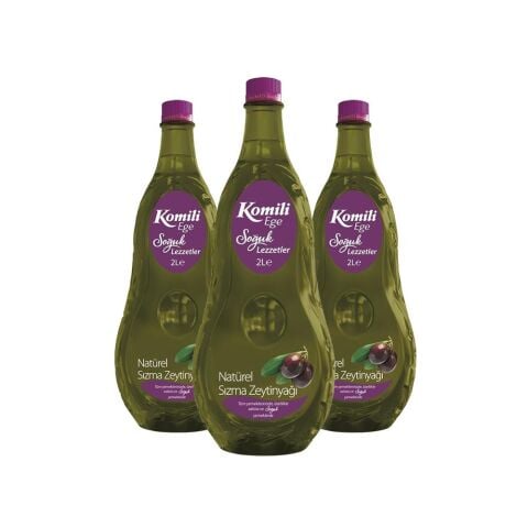 Komili Ege Soğuk Lezzetler Naturel Sızma Zeytinyağı Pet 2 L x 3