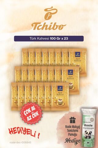 Tchibo 23'lü Çok al Az Öde Türk Kahvesi 100 Gr ve Pamuk