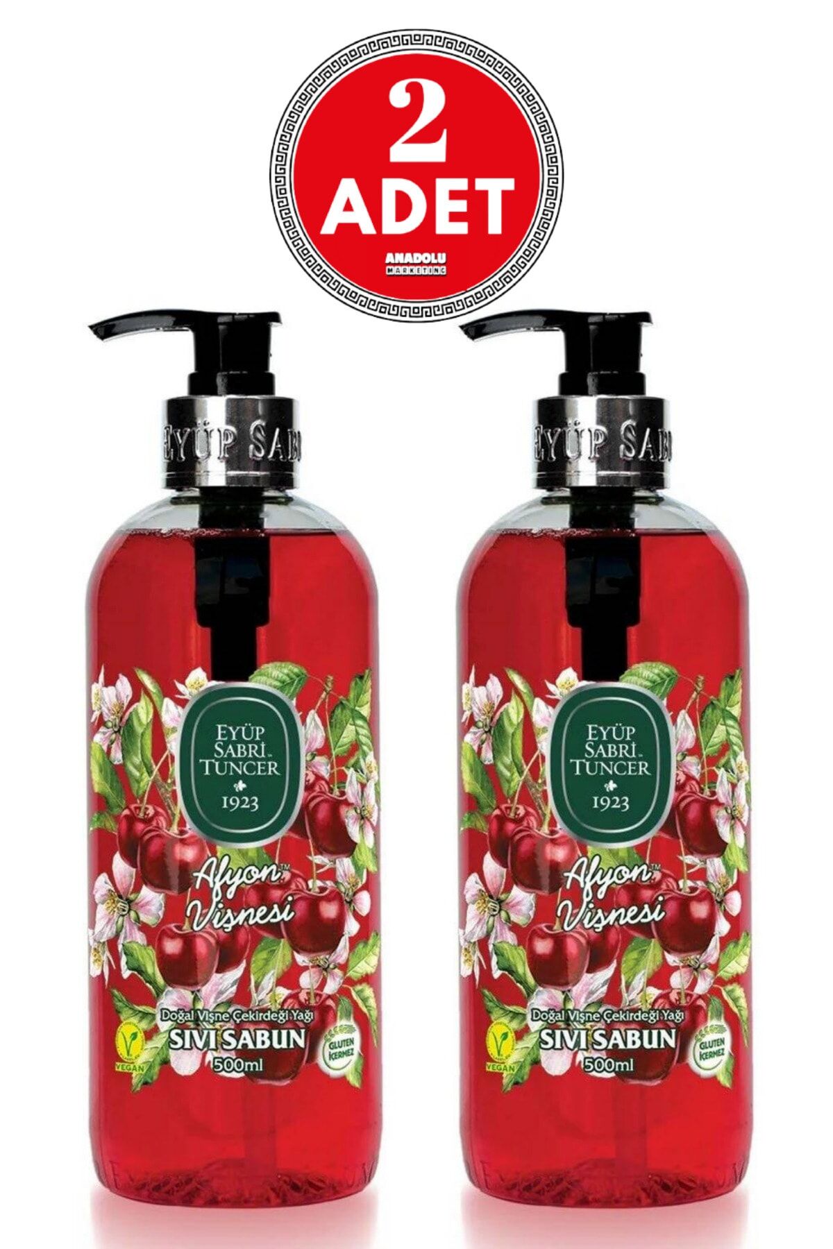 Eyüp Sabri Tuncer Afyon Vişnesi Sıvı Sabun 500 ml x 2 Adet