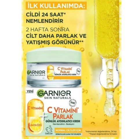 Garnier C Vitamini Parlak Günlük Aydınlatıcı Krem 50 ml