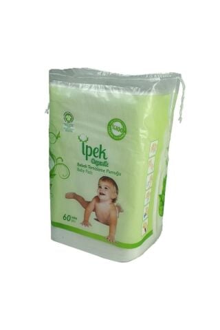 İpek Organik Bebek Temizleme Pamuğu 60 Adet
