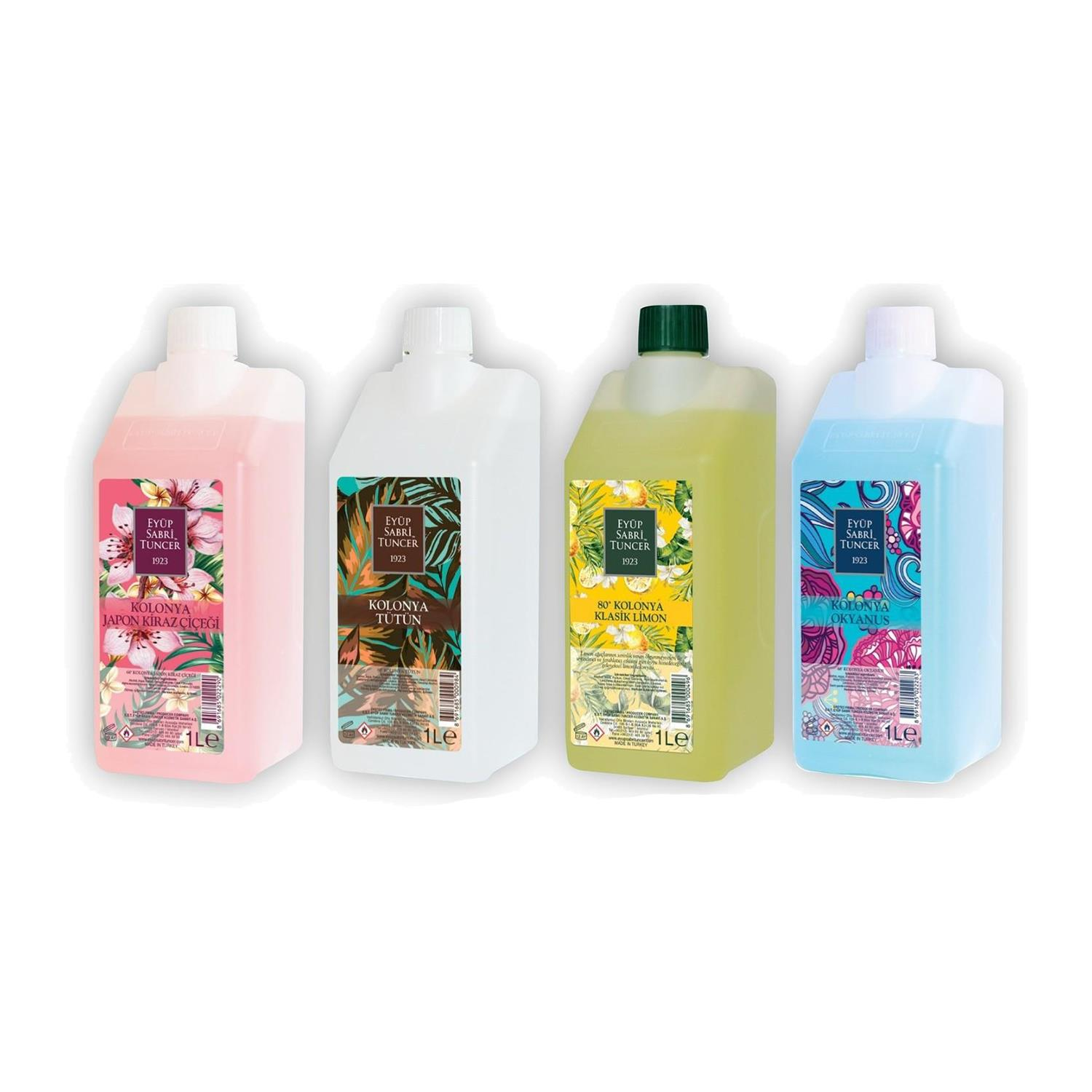 Eyüp Sabri Tuncer 4'lü Set Limon, Okyanus, Tütün, Japon Kiraz Çiçeği 1 Lt