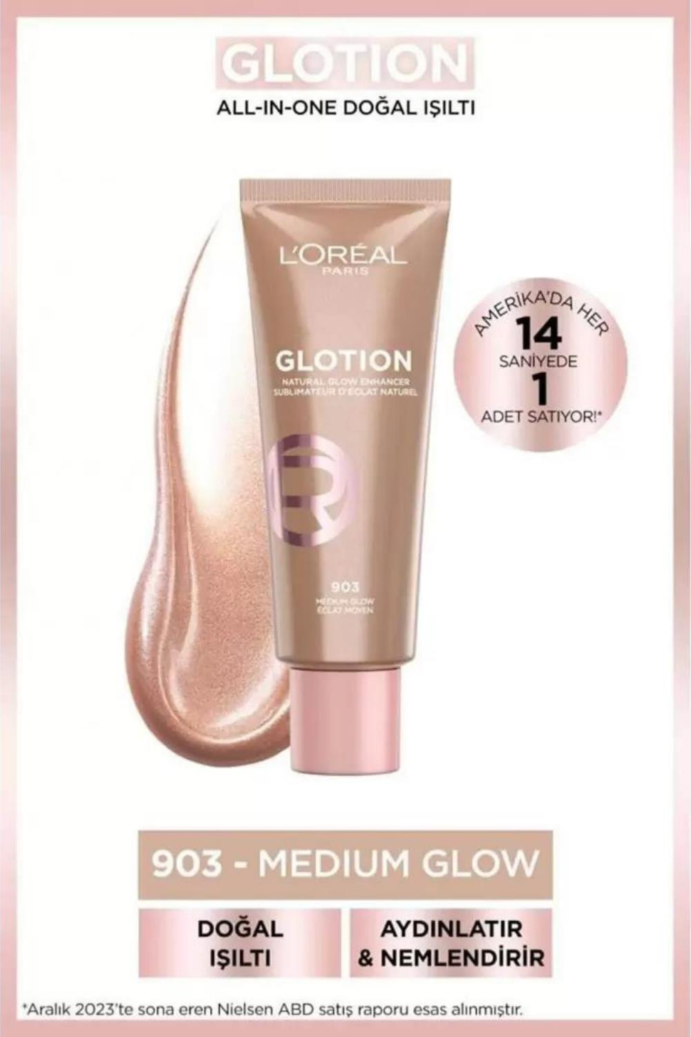 Loreal Paris Glotion All-In-One Doğal Işıltı - 903 Medium Glow 40 ml