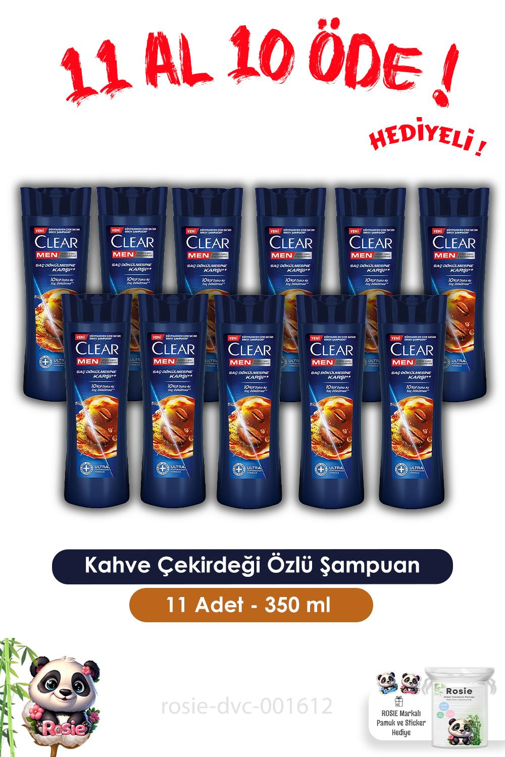 Clear Men 11 AL 10 ÖDE Kahve Çekirdeği Özlü Şampuan 350 ml