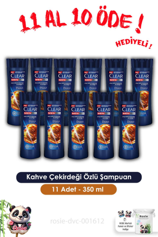 Clear Men 11 AL 10 ÖDE Kahve Çekirdeği Özlü Şampuan 350 ml