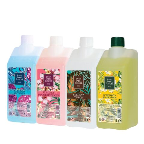Eyüp Sabri Tuncer Tütün Kolonyası, Okyanus, Japon Kiraz Çiçeği ve Klasik Limon Yedek Şişe 1 LT