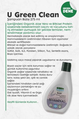 Green Clean Baby Şampuan 275 ml