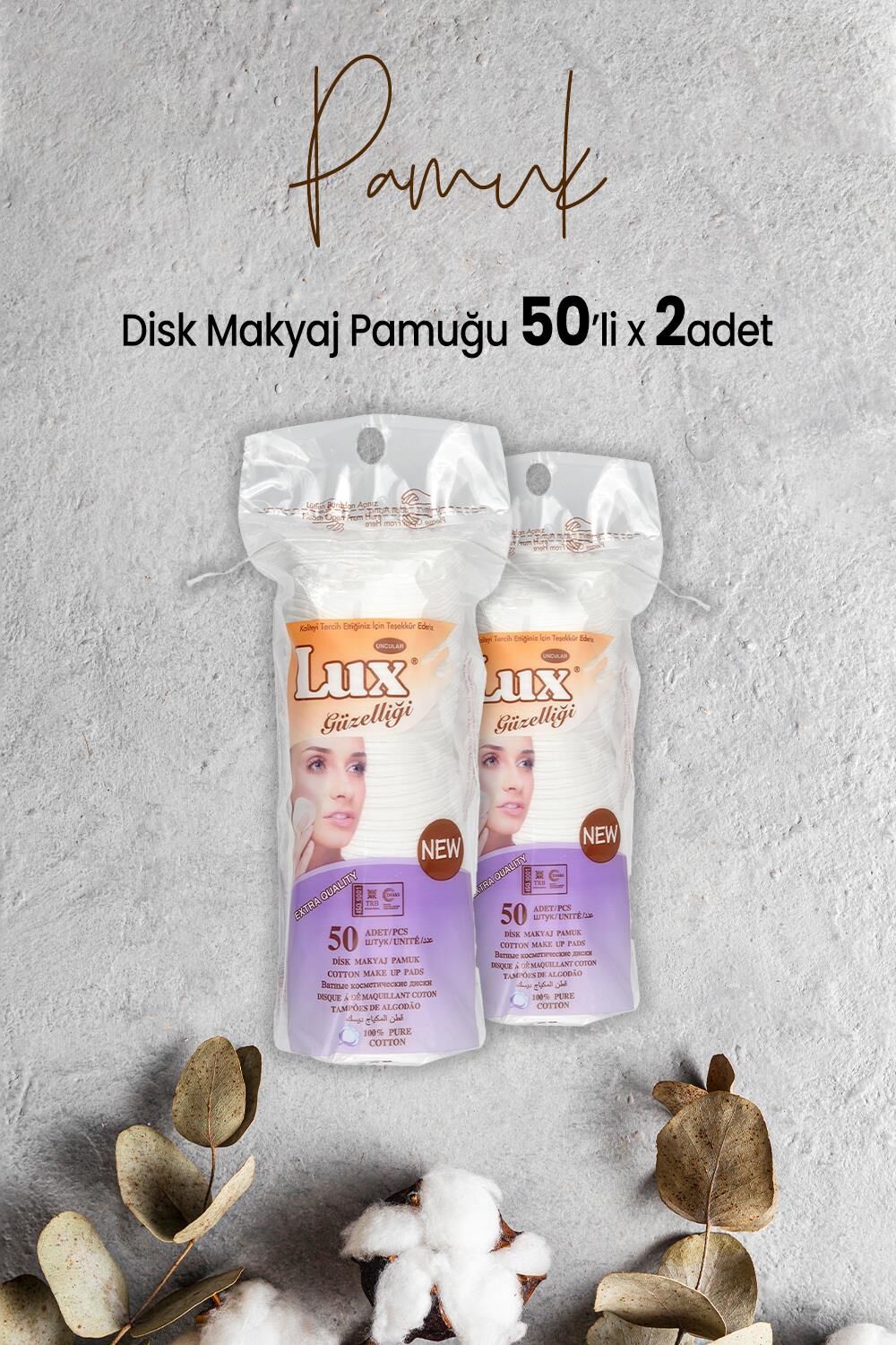 Lux Disk Makyaj Pamuğu 50'li x 2 Adet