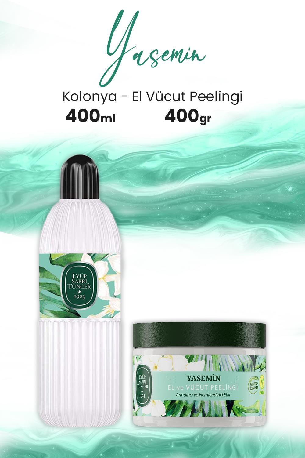 Eyüp Sabri Tuncer Yasemin Vücut Peelingi 400 gr ve Yasemin Kolonyası 400 ml