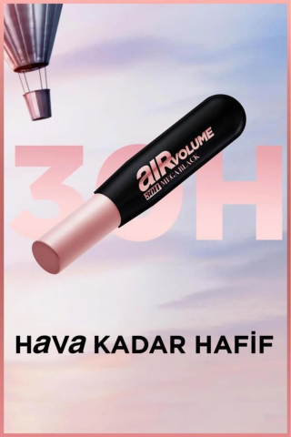 3 Adet Loreal Paris Air Volume 30H Mega Black Maskara Ekstra Siyah ve ROSIE