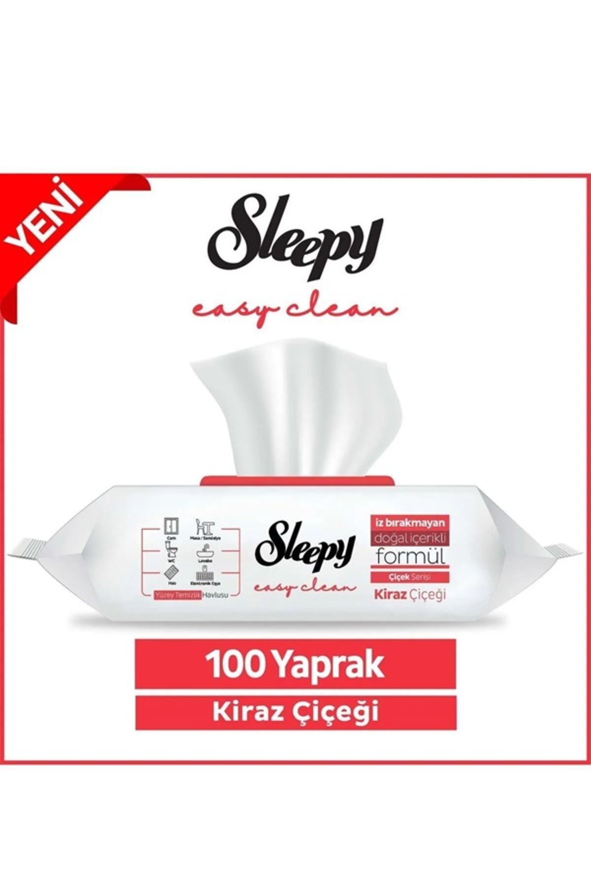 Sleepy Kiraz Çiçeği Yüzey Temizlik Havlusu 100' lü