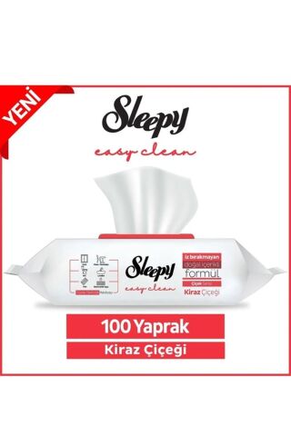 Sleepy Kiraz Çiçeği Yüzey Temizlik Havlusu 100' lü