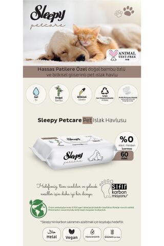 Sleepy Petcare Evcil Hayvan Islak Havlusu + Şampuan