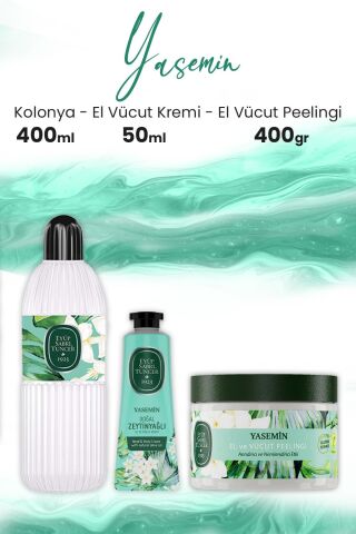 Eyüp Sabri Tuncer Vücut Peelingi Yasemin 400 gr, Kolonya 400 ml ve Krem 50 ml