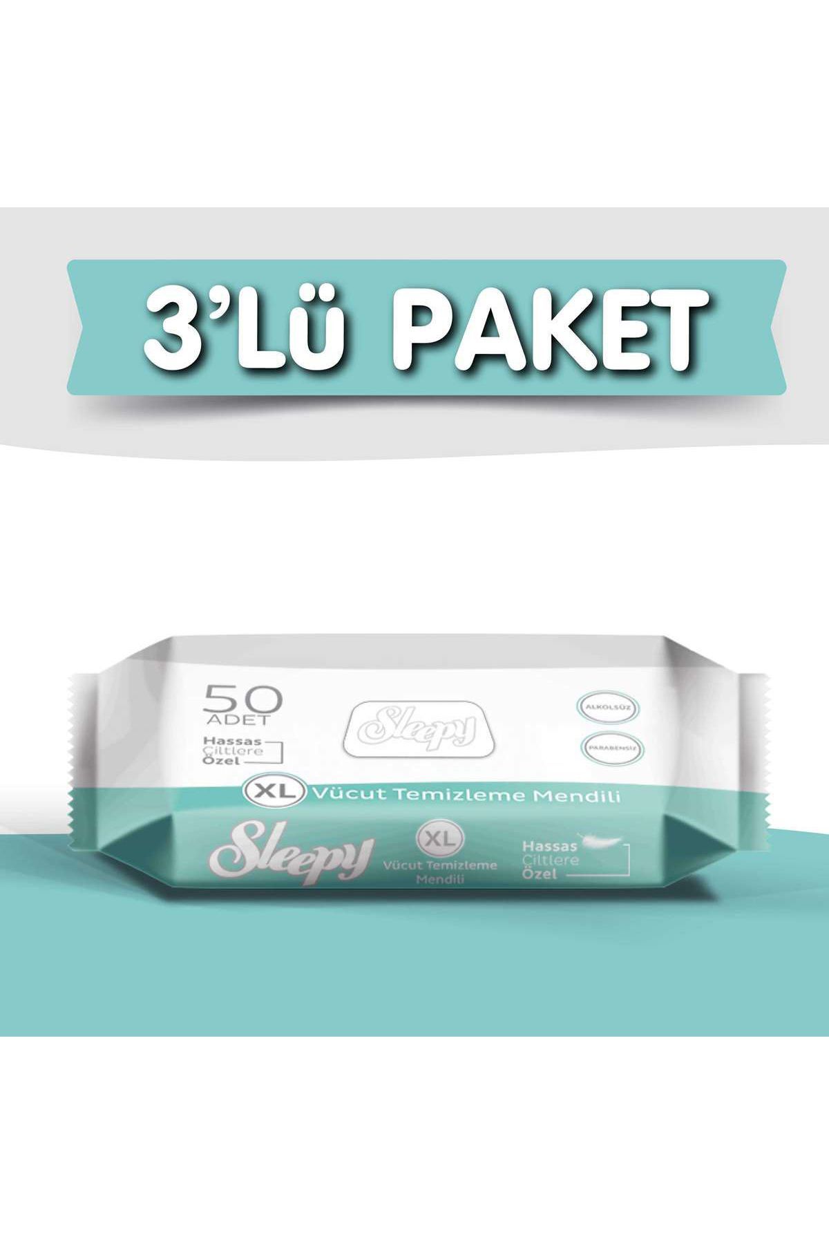 Sleepy 3'Lü Vücut Temizleme 50 Adet 150 Yaprak