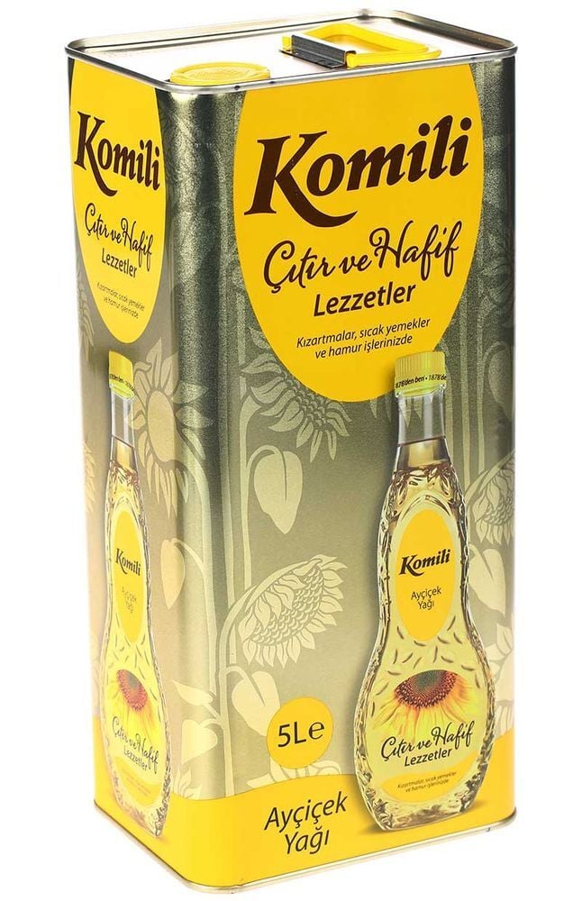 Komili Ayçiçek Yağı 5 lt Teneke