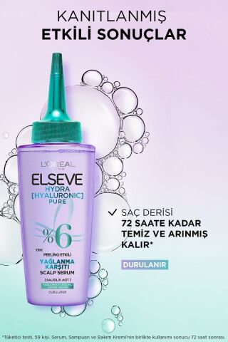 Elseve Hydra[hyaluronic] Pure Salisilik Asit Içeren Yağlanma Karşıtı Peeling Etkili Saç Derisi Serumu 102ml