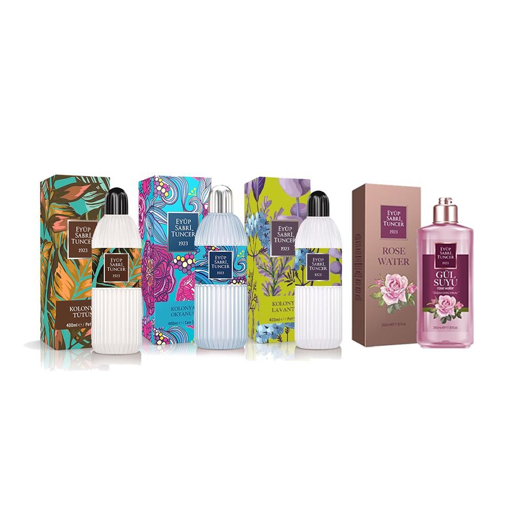 EST Tütün Pet, Okyanus Cam, Lavanta Pet Kolonya, Gül Suyu 350 ml