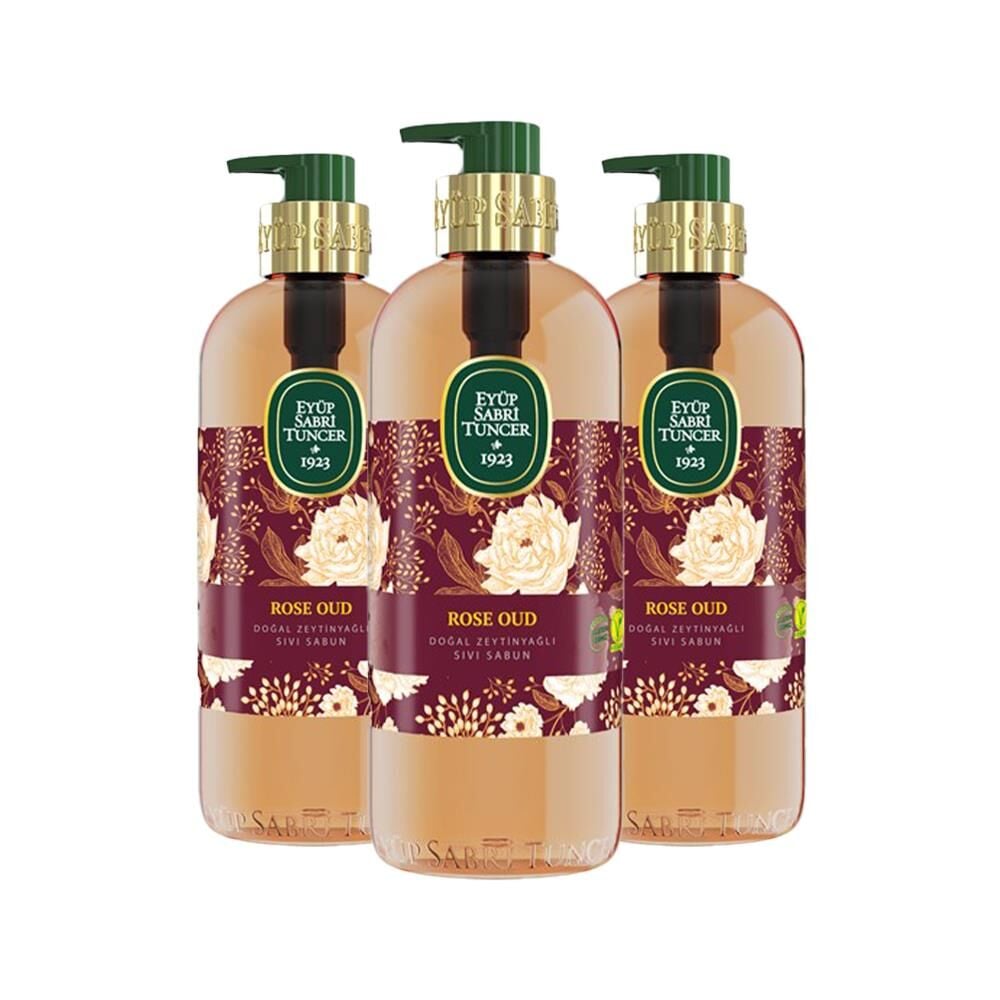 Eyüp Sabri Tuncer Rose Oud Doğal Zeytinyağlı Sıvı Sabun 500 ml x 3