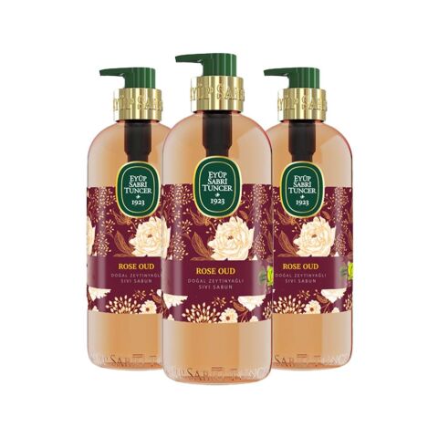Eyüp Sabri Tuncer Rose Oud Doğal Zeytinyağlı Sıvı Sabun 500 ml x 3