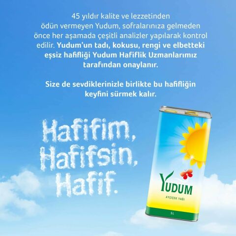 Yudum Ayçiçek Yağı 5 L