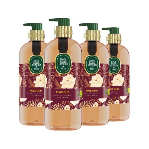 Eyüp Sabri Tuncer Rose Oud Doğal Zeytinyağlı Sıvı Sabun 500 ml x 4