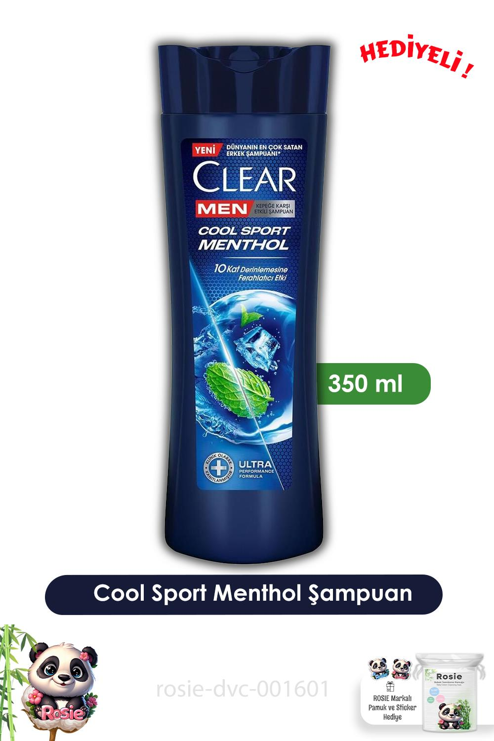 Clear Men Cool Sport Menthol Şampuan 350 ml ve ROSIE