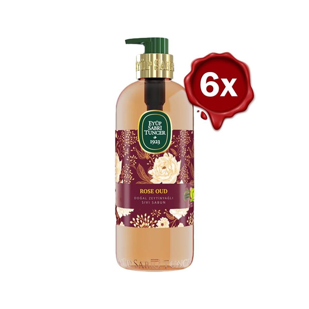 Eyüp Sabri Tuncer Rose Oud Doğal Zeytinyağlı Sıvı Sabun 500 ml x 6