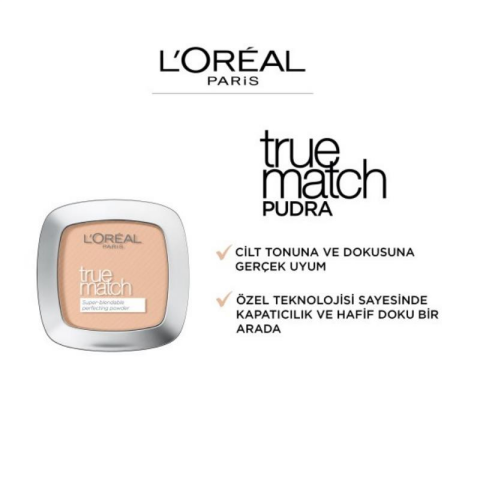 3 Adet Loreal Paris True Match Pudra 4.N Beige ve ROSIE